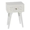 Deco 79 Mango Wood Scroll Side End Accent Table Intricately
