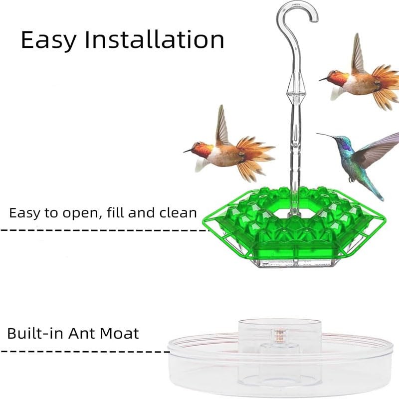 LimCryspp Shirem Hummingbird Feeder for Outdoors - 30 Flower Feeding