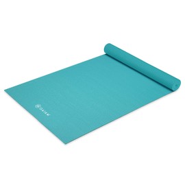 Gaiam - Esterilla de yoga de calidad superior de 5mm, lisa, gruesa y antideslizante para todo tipo de ejercicios de yoga, pilates y gimnasia (173 cm  