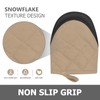 TOPSKY 2-Pack Short Oven Mitts, 7-Inch Heat Resistant Cotton Twill