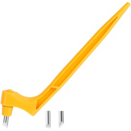 Isslly 360° Crafting Cut Tool Pen, Stainless Steel Craft Cutting Pen with 15° & 45° Rotating Blades, Precision Knife Cutting Tool for Stencils Scrapbooks DIY Crafts- Yellow