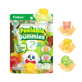 COKOC Peelable Gummy Mystery Cube– 3D Peeling Gummies Candy Individual Packaging 2.14oz Bag Fruit Peelable Candy Mothers day(Pack of 3)