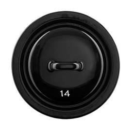 Riess, 0253-017 Lid 14, Classic Giants, Diameter 14 cm, Height 3.7 cm, Enamel, Black, Cooking Lid