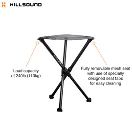 Hillsound BTR Stool for Ultralight Backpacking & Hiking, Lightweight Camping Chairs, Compact Portable Outdoor Seat