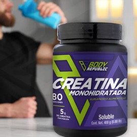Creatina Monohidratada Micronizada De Alta Pureza  80 Servicios  400 gramos En Polvo Sin Sabor  Body Republic  Disuelve Rpido  Pre Entreno Workout... 
