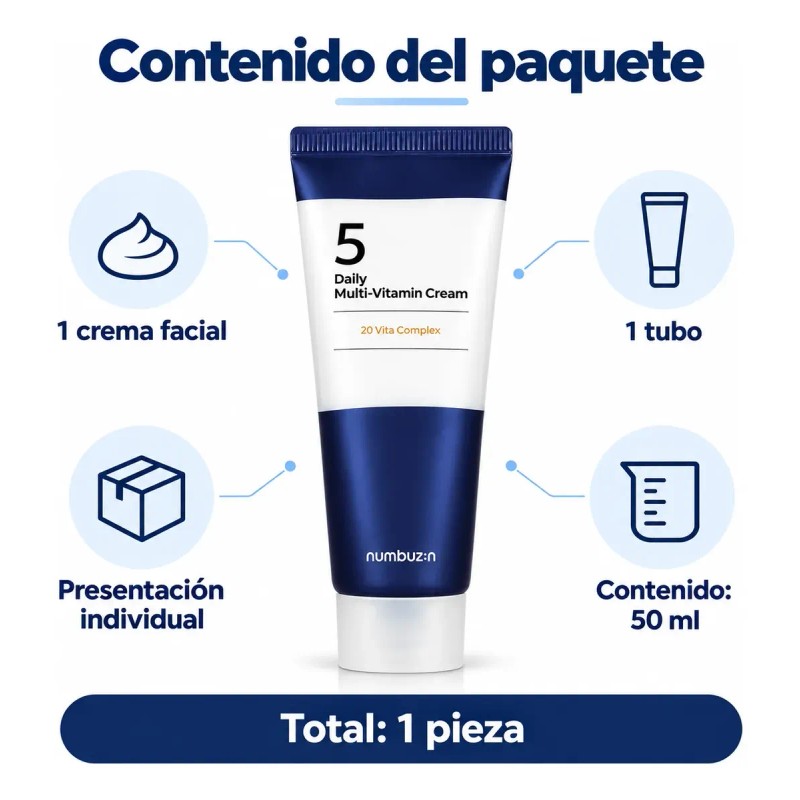 Crema Facial Multivitamínica Hidratante 20 Vita Complex 50ml