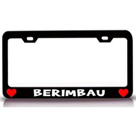 Custom Brother - Berimbau Musical Musician Metal Car SUV Truck License Plate Frame Bl m14