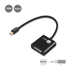 SIIG Mini DisplayPort to DVI Active Adapter - 4K @30Hz Mini DP to DVI-D Single Link Thunderbolt 2 Eyefinity Compatible