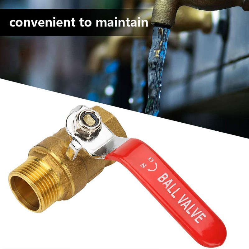 Ball Valve, 3/4"BSP DN20 Brass Pipe Ball Valve Male and