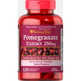 Puritan's Pride Pomegranate Extract 250mg  120 Capsules Supports Healthy Aging