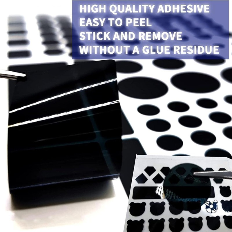 4 Sheets LED Blackout Sticker, 4 Stickers Block 80%/100% Dimming
