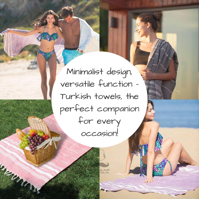 Bazaar Anatolia Turkish Beach Towel 100% Cotton Bath Towels Oversized