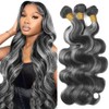 Highlight Bundle P1Bgray Body Wave Human Hair Bundles 8A Two
