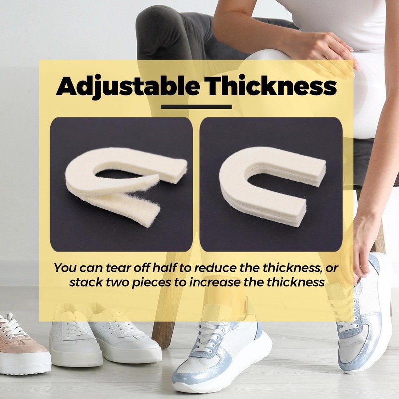 OKQX 24-Pack Horseshoe Heel Pads - Adhesive Horseshoe -Shape Cushions