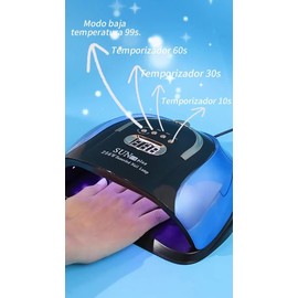 Lampara De Uñas 256w 31pz Kit De Uñas 57 Led Lampara Uv