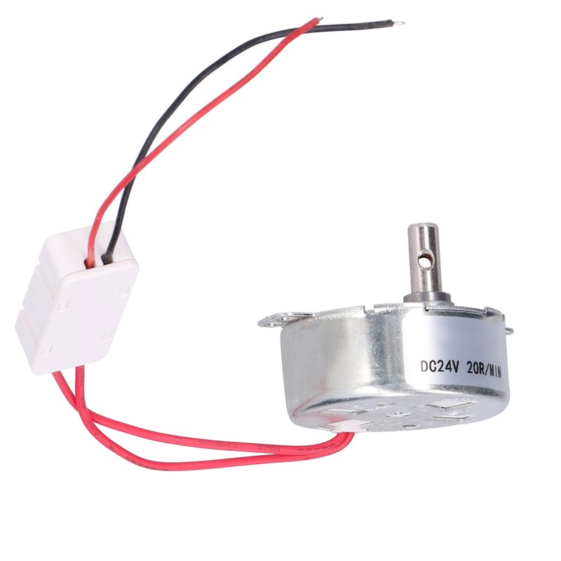 DC Motor 20RPM CCW/CW 4W 24V Horizontal Hole Tapping Shaft