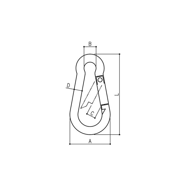 FregocS SHSY04-10p Spring Snap Nominal 4 (φ4 mm) Stainless Steel