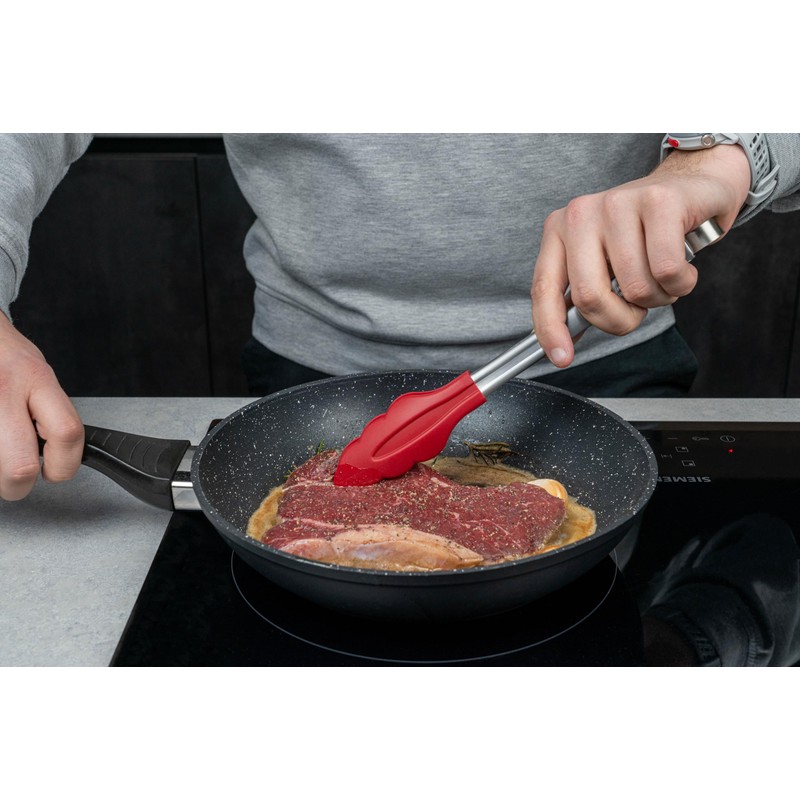 Cuisipro 歯付シリコントング24cm レッド 74 717705