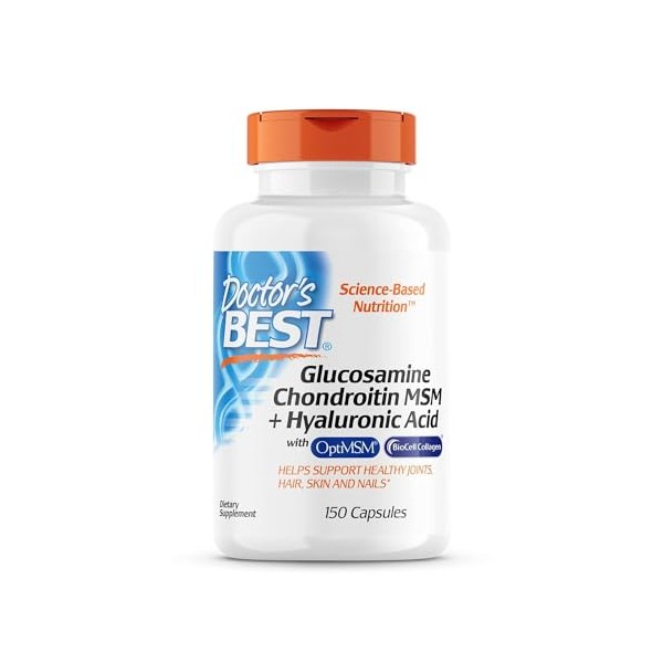 Doctor's BEST Doctor's Best Glucosamine Chondroitin MSM + Hyaluronic Acid