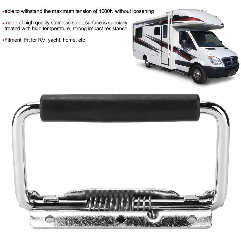 RV Door Handle Stainless Steel Fold Away Grab Handle RV