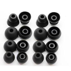 Aginkgo Replacement Ear Tips for Beats Urbeats2.0 Tour2.0 ibeats Beats x, Beats Flex Secure Fit for Powerbeats Pro Silicone Earbuds Washable Sweat-Resistant Noise Isolation 8 Pairs (Black)