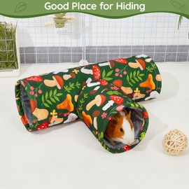 Hedgeink Guinea Pig Tunnel Canvas Rabbit Tube and Tunnels Washable Rat Hides Portable Hamster Hideout Soft Ferret Hideaway for Playing Resting Guinea Pig Accessories for Bunny Hedgehogs