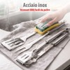 alpina Set Barbecue 3 Pezzi - Utensili Barbecue con Spatola