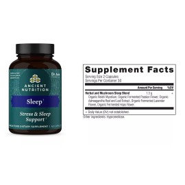 Ancient Nutrition Dr Axe Ashwagandha for Sleep Support, Stress and To Promote Mental Relaxation