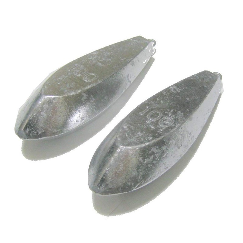 釣り用オモリ シンカー 【100号 2個】 セット (約0.8kg) 六角おもり 釣り 海 川