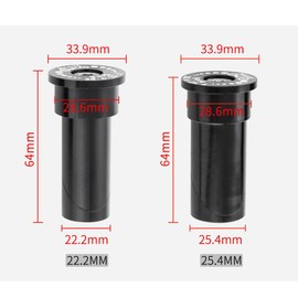 HOUSON folding bike handlebar stem adapter, aluminum bicycle handlebar adapter folding bike sleeve for fork shaft 22.2/25.4 to 28.6 mm for folding bike/folding bike stems 22.2mm