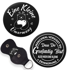 Lucky Charm Man, Lucky Charm Small, Courage Gift, Lucky Charm for Exams, Small Hug Lucky Charm, Best Friend Gifts, Gift for Family, Boyfriend, Girlfriend, Patient, etc. (Black)