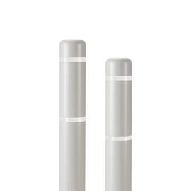 BollardGard 4" x 52" 2-Pack Bollard Cover - Innoplast (Light Gray White Tape)