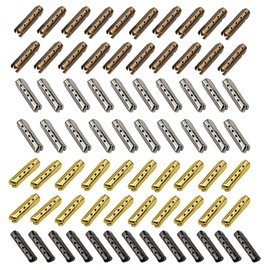 Gotetiso Shoelaces 200 Pieces Metal Replacement Tips for Shoelaces Lace Cord Lace Replacement Metal Rods Brass Tubes, silver