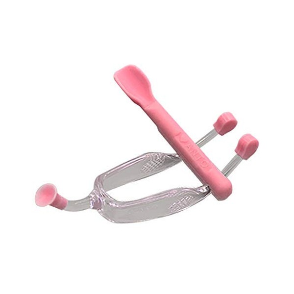 AITIME Soft Contact Lens Insertion and Removal Tool Set - Contact Lens Handler Device Includes Tweezers and Soft Silicone Scoop, Contact Lenses Removers for Travel Home Use (Pink)