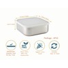 4 Pieces Stainless Steel Food Storage Containers with Clear Lid,