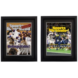 Goldfinch 4 Packs Sports Magazine Frames Displays Magazines Measuring 8 x 10.5 inches with Black Core Matting,Suitable for 1994-Current Collector's Edition Sports Magazines with Installed Hangers