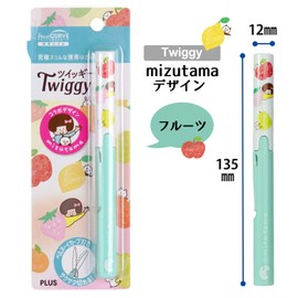 Plus Scissors SC-130P-M/35-271 Portable Fit Cut Curved Twiggy Limited Mizutama Design Fruit