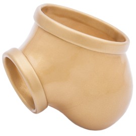 TOYLIE Ben gold latex sleeve with 3.5 cm ring (stretchable) on the shaft and scrotum - made in Germany