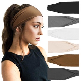 DRESHOW 6 Pack Headbands for Women Vintage Boho Head Wrap Elastic Hair Bands Cute Hair Accessories