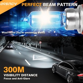 OQSNCV Fit for Honda CRV 2005 2006 Halogen Headlight Bulbs,H1 High Beam + H1 Low Beam+ 9006 Fog Light Headlamp Replacement Bulbs Kit 100W 4200K, Pack of 6