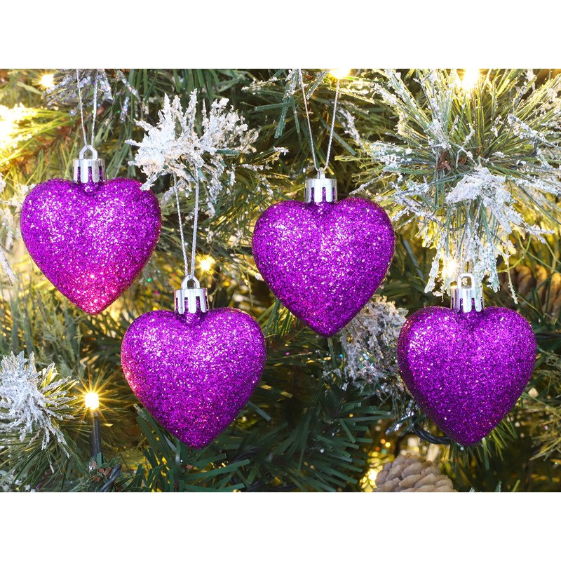 Christmas Concepts® Pack of 8 - 60mm Heart Shaped Christmas