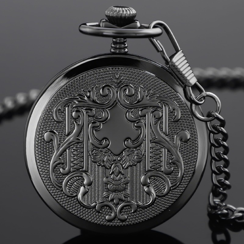 Alwesam Pocket Watch Alloy Hand Wind Mechanical Pocket Watches Men
