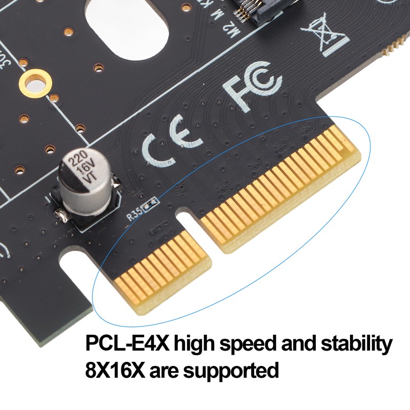 M.2 To Pcie Adapter PCB Gold Plated M.2 NVME to