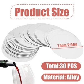 Wine Pourer, Pack of 30 Wine Pourer Plates, Reusable Drip-Free Pouring Aid, Pouring Aid Plates, Pourer Drop Stop for Wine Bottles, Party, Birthday, Wedding