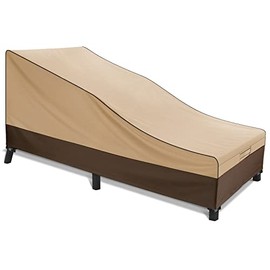 PatioGem Chaise Lounge Cover Outdoor Waterproof, Fade Resistant Lounge Chair Covers Waterproof Outdoor, Lounge Chair Cover, Durable&Thickened Chaise Lounge Cover of 600D Fabric, 80”Lx34”Wx32”H