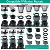 BAGNOLUX Brass 1080° Swivel Black Faucet Extender for Bathroom Sink,