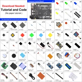 FREENOVE Ultimate Starter Kit with Board V4 (Compatible with Arduino IDE), 274-Page Detailed Tutorial, 217 Items, 51 Projects