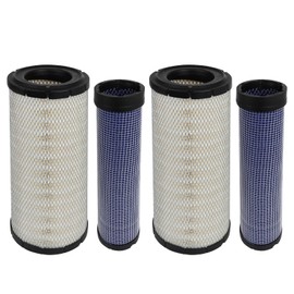 P827653 P829332 Air Filter Kit Compatible with Bob cat 6666375 6666376 for Ku bota 59800-26110 3A111-19130 Replaces for 863 863G 873 873G 883 S450 S510 S530 S550, EAF5225 Engine Air Filter, Pack of 4