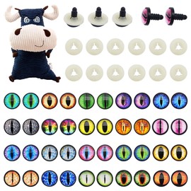 14mm 20 Pairs Safety Eye Dragon Doll Eyes for Stuffed Animal Repair Making with Washer Craft Slit Pupil Cat Snake Eyes Amigurumi Crochet Toy