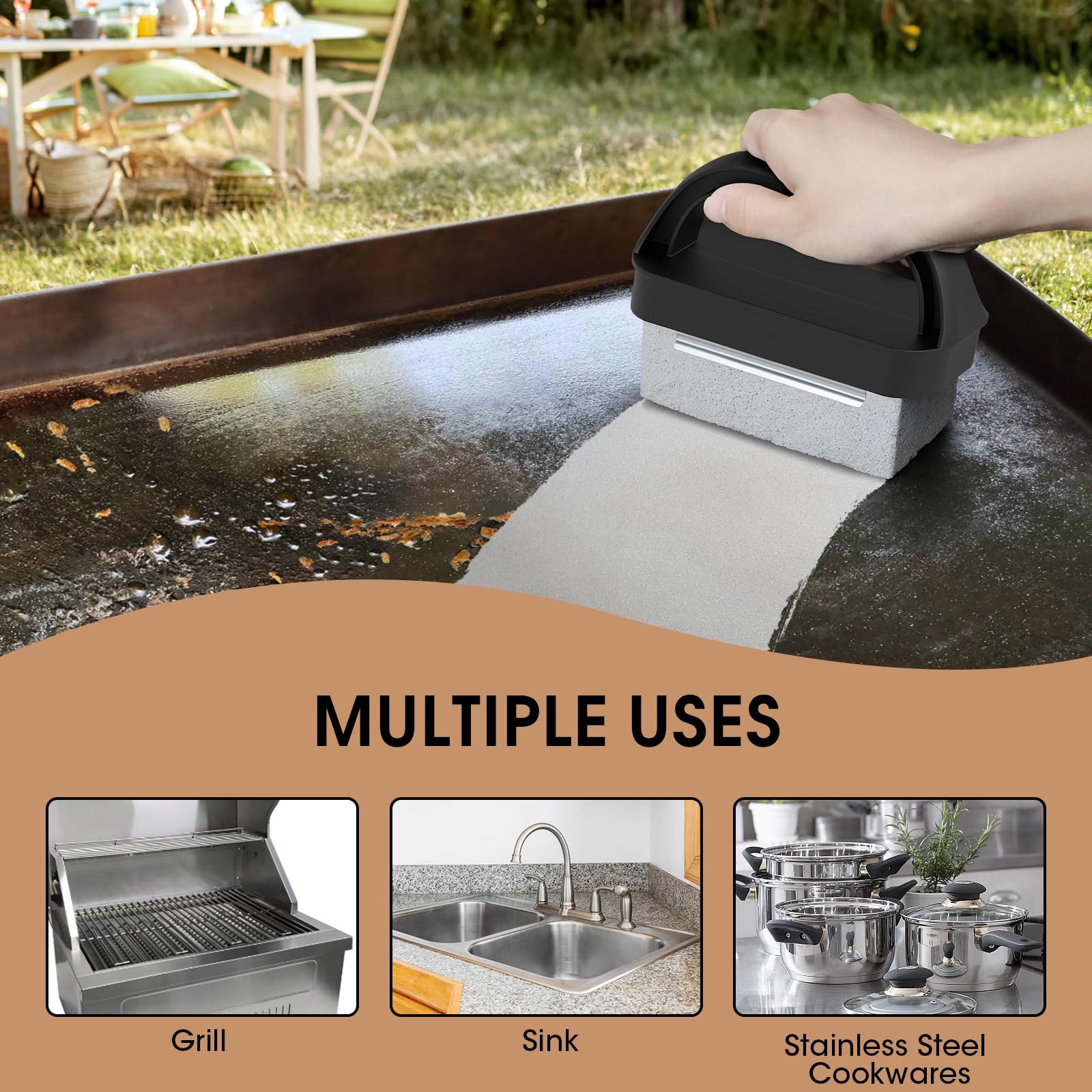 AWEASROY Heavy Duty Grill Cleaner - Thumbnail 3